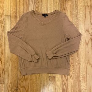 Tan Ribbed Sweater